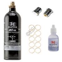 20oz CO2 Tank and Accessory Kit with Orings, Oil, and Spare Burst Discs
