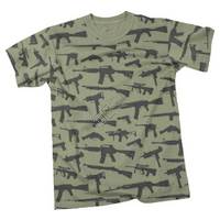 Rothco Guns Printed Tshirt - Olive - Medium