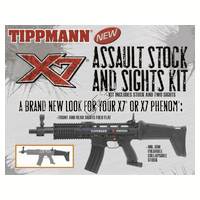 Tippmann Assault Stock and Sights Kit for Tippmann X7 Phenom - Black