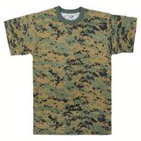 Rothco Camouflage Tshirt - Digital Woodland Camouflage - Medium