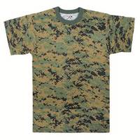 Rothco Camouflage Tshirt - Digital Woodland Camouflage - Large