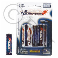Energy Paintball Alkaline Xtreme Power Battery - 6 Pack - Blue and White - AA 1.5 Volt