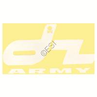 Drop Zone Extreme Sports DZ Army Skull Decal - White - 2.5 x 5 Inches