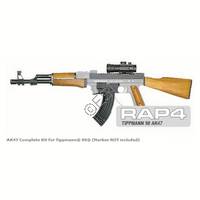 Real Action Paintball AK47 Complete Gun Kit [98] (marker not included) - Black and Wood