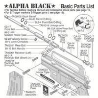US Army Alpha Black Gun Diagram