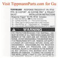 Tippmann 98 Custom Gun Response Trigger Install Manual