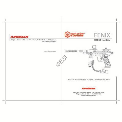 Kingman Spyder Fenix 04 Gun Manual
